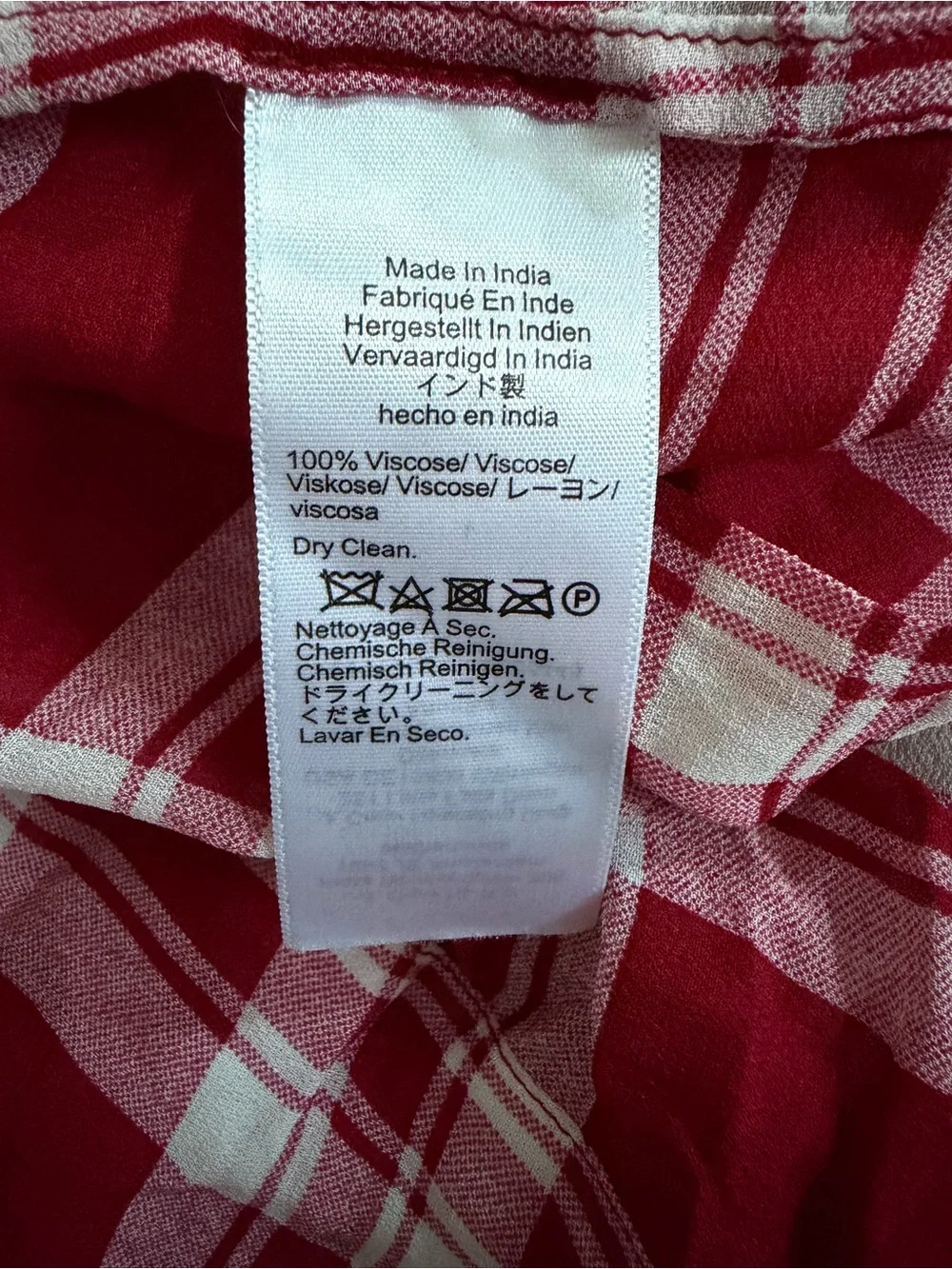 J. Crew Elena shirt-dress in plaid viscose chiffon red fall picnic cottage